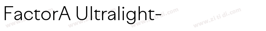 FactorA Ultralight字体转换